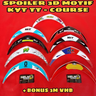 Hitam สปอยเลอร์ KYT TT COURSE MOTIF - Leopard Jaume Masia Dalla Porta Spain Electron Grand Prix Arbolino Overtech Tourist Yellow Fuxia Red Blue Matt Coll Captain America Black Glossy Doff Clear