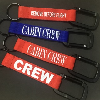 พวงกุญแจ สกรีนอย่างดี เหมือนกัน2ด้าน CREW กับ REMOVE BEFORE FLIGHT เลือกสีเลือกแบบด้านในจ้า