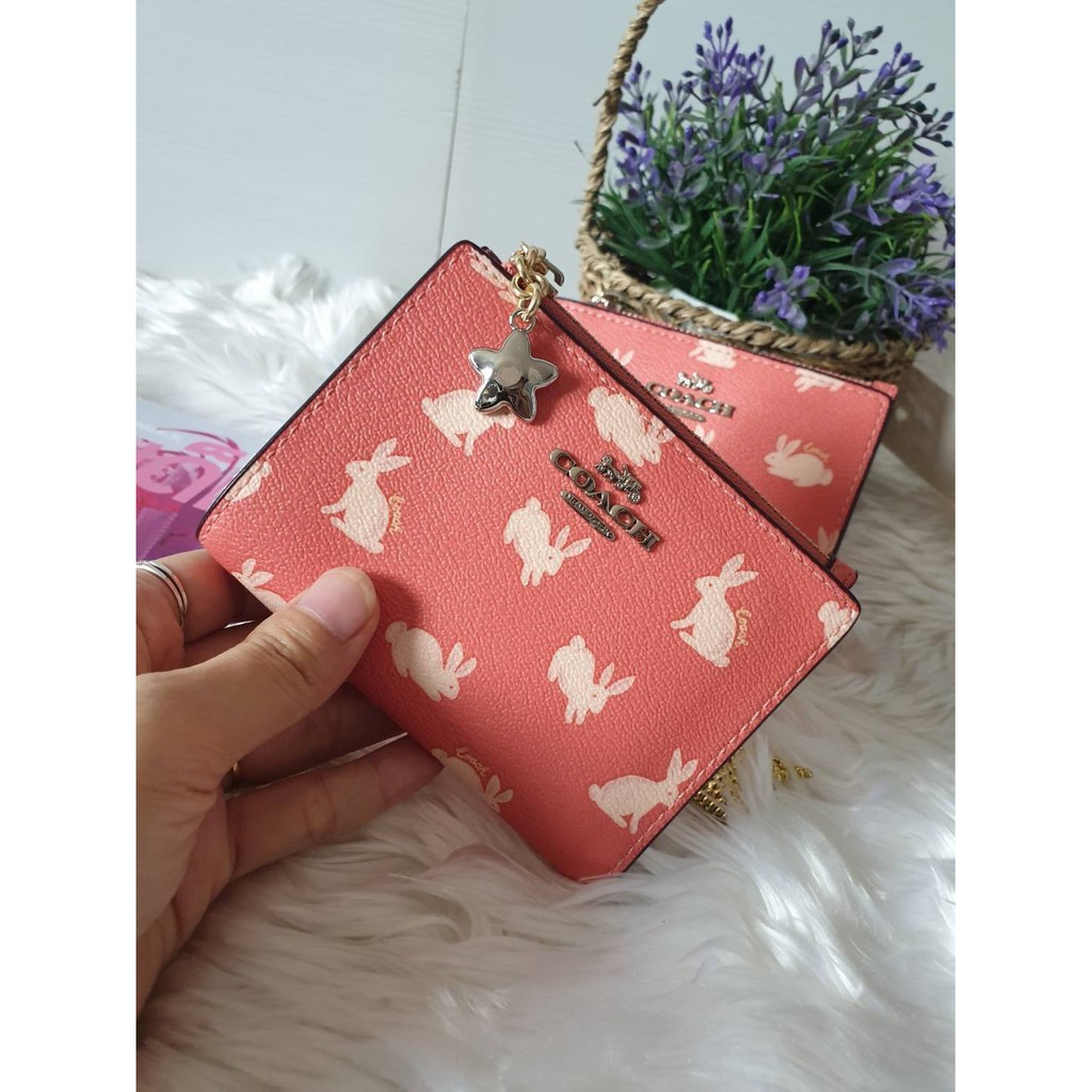 Snap card case with bunny script print shop