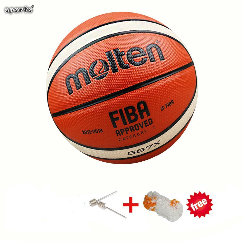 ภาพหน้าปกสินค้าลูกบาส(บาสเกตบอล)Moltenรุ่นGG7X(ฟรี เข็ม+ตาข่าย)PU Basketball