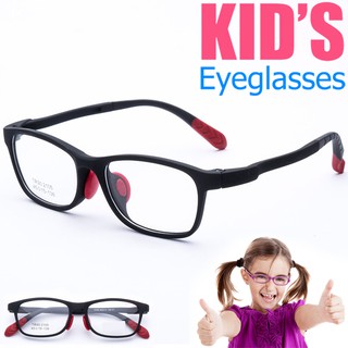 KOREA แว่นตาแฟชั่นเด็ก แว่นตาเด็ก รุ่น 2105 C-1 สีดำ ขาข้อต่อ วัสดุ TR-90 (สำหรับตัดเลนส์) เบาสวมไส่สบาย