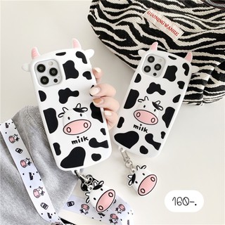 เคสสายวัวบ้างค่า🐮🙌🏻 เคสซิลิโคนลายวัว แถมสายห้อยคอ เคสวัว พร้อมส่งครบรุ่น 🐮 ซิลิโคนวัว+สายคล้องคอ