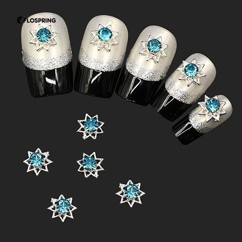 10pcs-star-nail-art-สติ๊กเกอร์-rhinestone-อัลลอยเจลยูวีเจลแต่งเล็บ-diy-decals