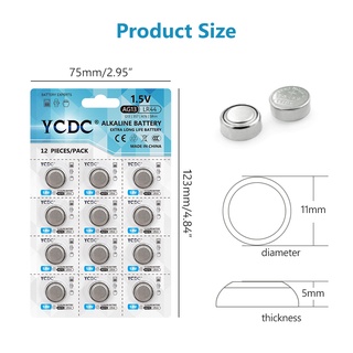 YCDC Button Battery 48pcs/4Cards AG13 LR 44 LR44 357 SR44 G13 Cell Coin Alkaline Battery 1.5V AG 13 For Watch Electronic