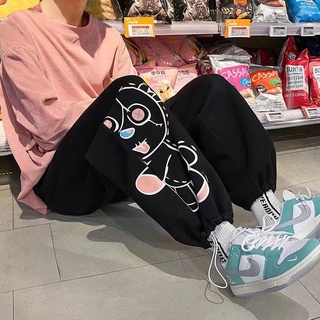 สินค้า trousers【M-5XL】Japanese street hip-hop trendy sweatpants Personalized inter-dyed jogging pants Loose and comfortable casual pants Tik Tok Tide Brand Harem Pants