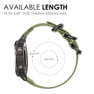 ภาพขนาดย่อของภาพหน้าปกสินค้า22mm Premium Nato Nylon Strap 3 Ring Watch Band for Garmin Fenix 6 5 /Instinct / Forerunner 935 945 with Tools For Garmin s60 จากร้าน ytime.th บน Shopee
