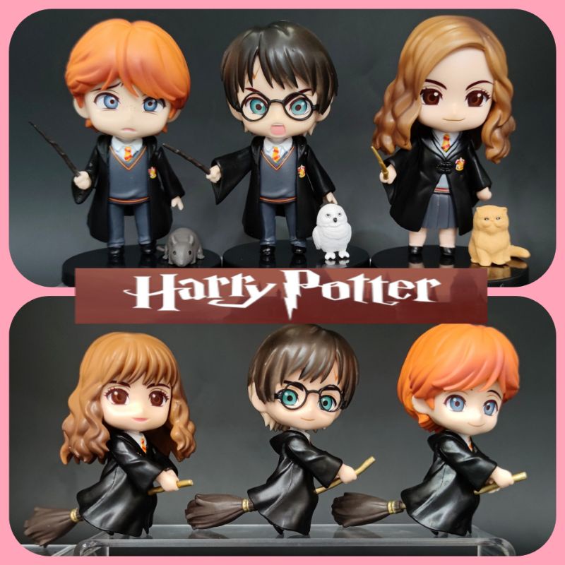 ภาพหน้าปกสินค้าโมเดล แฮรี่ พอตเตอร์ harry potter ชุดขี่ไม้กวาด และ ชุดสัตว์เลี้ยง สูงประมาณ 9 cm เก็บเงินปลายทางได้