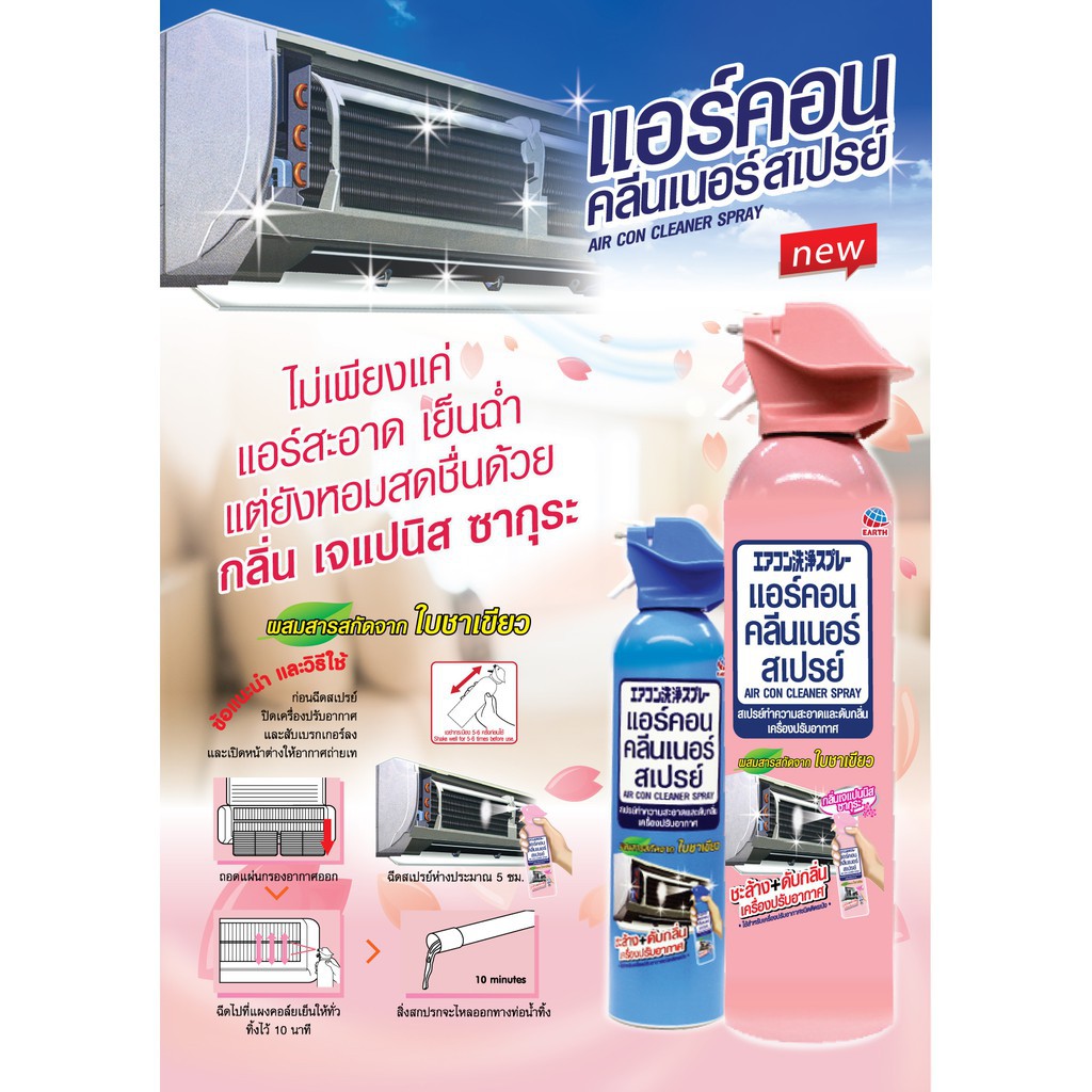 air-con-cleaner-spray-แอร์คลีนเนอร์-สเปรย์-ทำความสะอาดและดับกลิ่น-เครื่องปรับอากาศ-370-มล