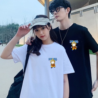 เสื้อสีขาว - โดราเอมอนฤดูร้อนเก๋ไก๋แขนสั้นฤดูร้อนสร้างสรรค์การ์ตูนเสื้อยืดแขนสั้นท็อปส์ซู QL41941