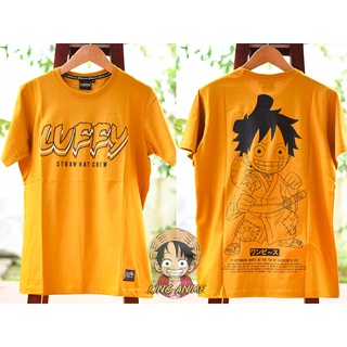 เสื้อยืดโอเวอร์ไซส์[โค้ดส่วน ANIJNE60 ทันที 60.- ]T-shirt DOP-1352 YELLOW LUFFY สีเหลืองS-3XL