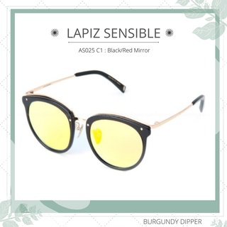 แว่นกันแดด LAPIZ SENSIBLE รุ่น AS025 C1 : Black/Red Mirror