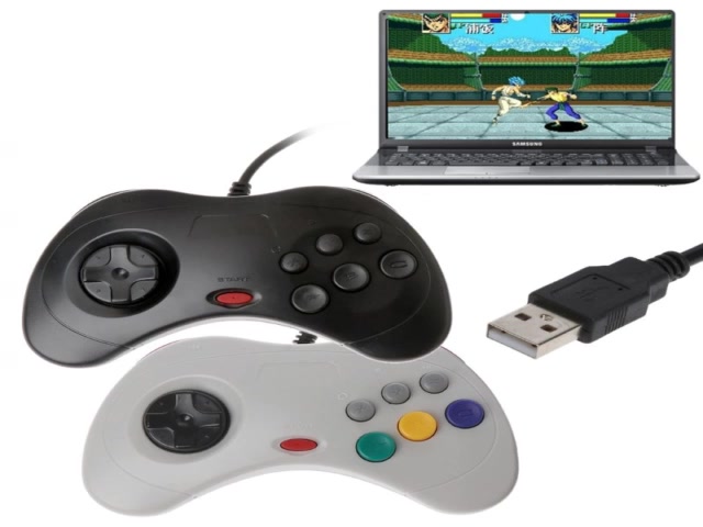 cre-เกมแพดควบคุมเกม-แบบใช้สาย-usb-สําหรับ-saturn