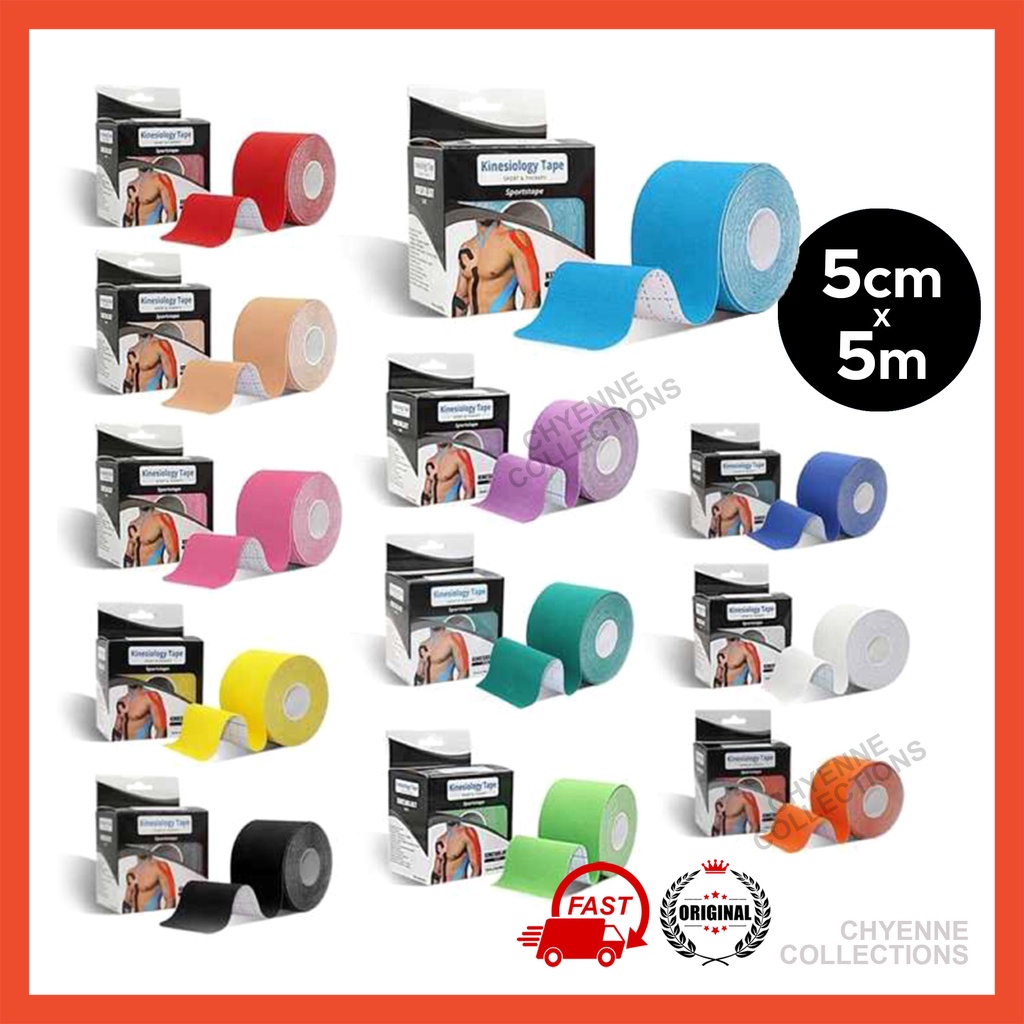 Kinesiology Sport & Therapy Tape • 5 ซม. x 5 ม. • เทปบําบัดผิว หลากสี