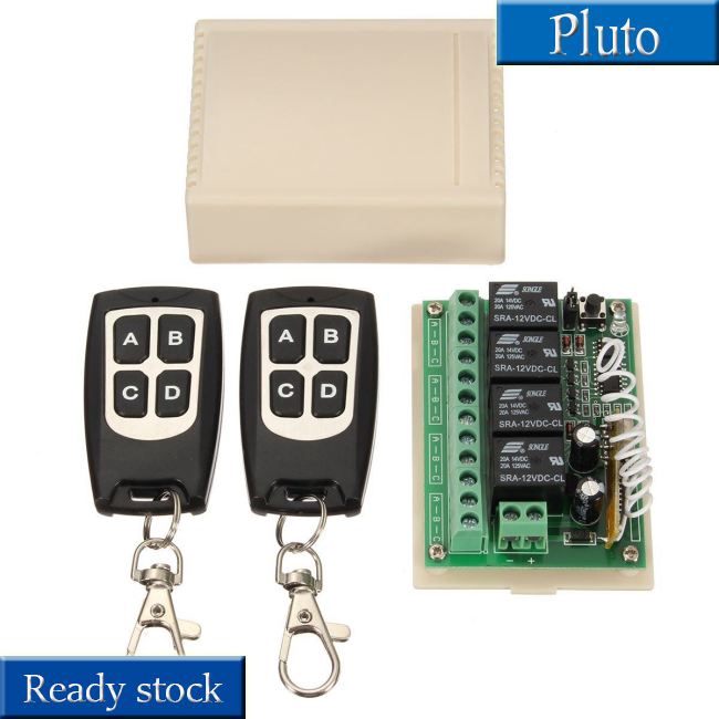 12v-4ch-channel-433mhz-wireless-remote-control-switch-integrated-circuit-with-2-transmitter-diy-replace-parts-tool-kits