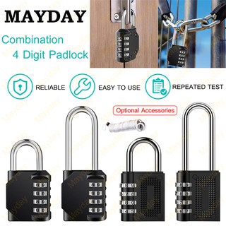 สินค้า [พร้อมส่ง] กุญแจ กุญแจรหัส 4 หลัก แม่กุญแจ กุญแจล็อคบ้าน กุญแจล๊อครหัส กุญแจล็อคกระเป๋า Combination lock padlock