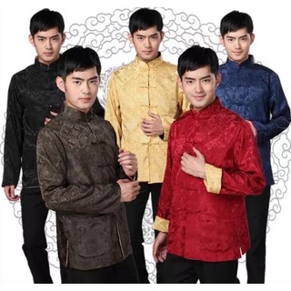 ภาพขนาดย่อของภาพหน้าปกสินค้าชุดจีนผู้ชายชุดจีนโบราณผ้าเมืองสไตล์จีน จากร้าน iu_studio บน Shopee