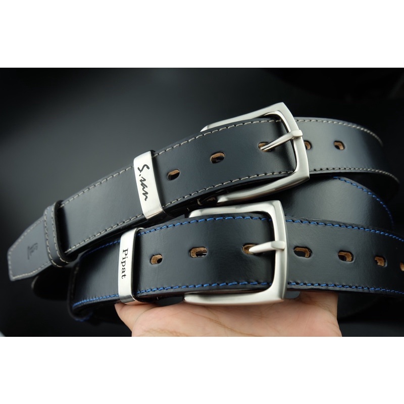 ราคาและรีวิวเข็มขัดสลัคชื่อ เข็มขัดหนังแท้ สินค้าhandcraft belts leather best quality top grain