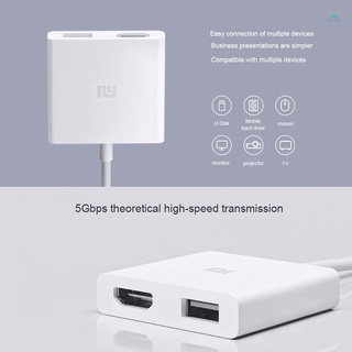 ภาพขนาดย่อของภาพหน้าปกสินค้าDocooler Xiaomi อะแดปเตอร์แปลงคอมพิวเตอร์ Usb-C Hub Typ-C To Usb 3.0/Hdmi-อเนกประสงค์ 4K 1080P 5Gbps ความเร็วสูง Xmzjqch2Tm จากร้าน malory.th บน Shopee ภาพที่ 5