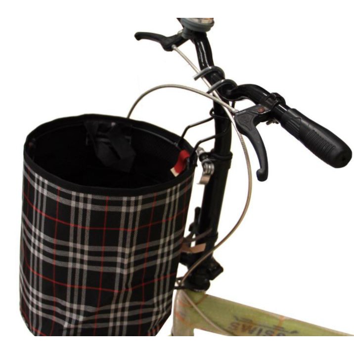 ตะกร้าจักรยานแบบพับ-ลายสก๊อต-สีดำ-1494