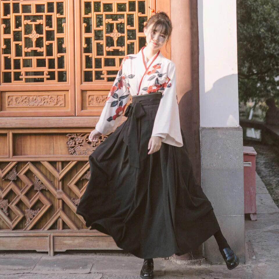 hot-sale-hanfu-นักเรียนหญิงองค์ประกอบ-han-กระโปรงเอวทุกวันแขนกว้างสไตล์จีนเสฉวน-daiyu-ป๊อปปี้ชุดย้อนยุคโอเรียนเต็ล