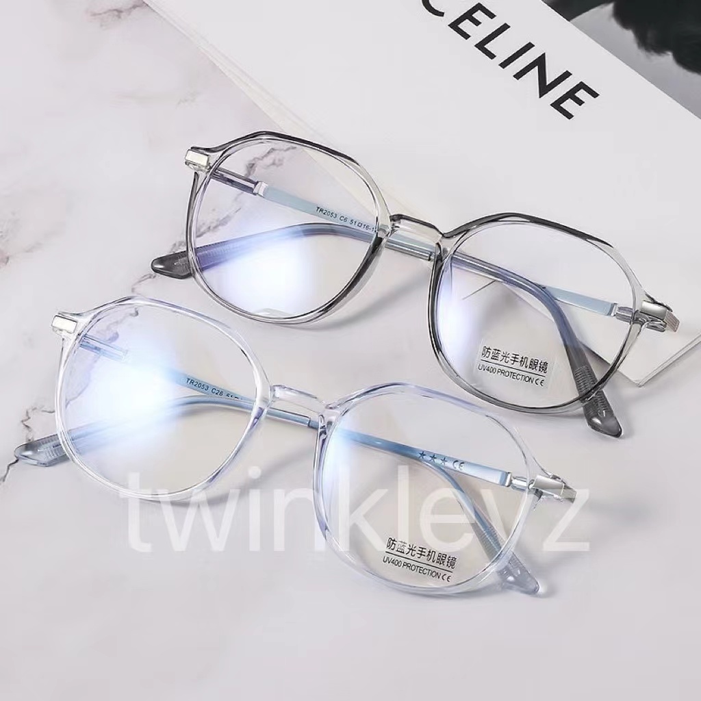 ภาพสินค้าแว่นสายตาสั้น ป้องกันแสงสีฟ้า ค่าสายตา 0.0 ถึง -6.0 กรอบรูปหลายเหลี่ยม สไตล์เกาหลี จากร้าน twinkleyz01.th บน Shopee ภาพที่ 7