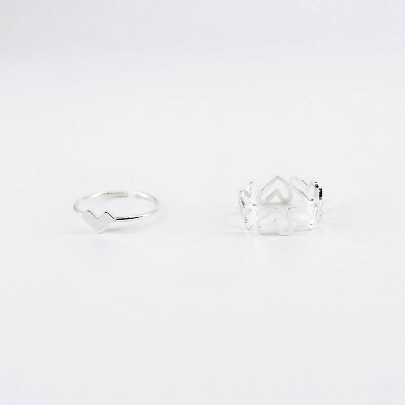 ปรับขนาดได้เซ็ทละ2ชิ้น-แหวนรูปหัวใจ-แหวน-แหวนเงิน-แหวนแฟชั่น-เครื่องประดับ-แหวนสวมนิ้วมือ-สำหรับผู้หญิงa08-04-17