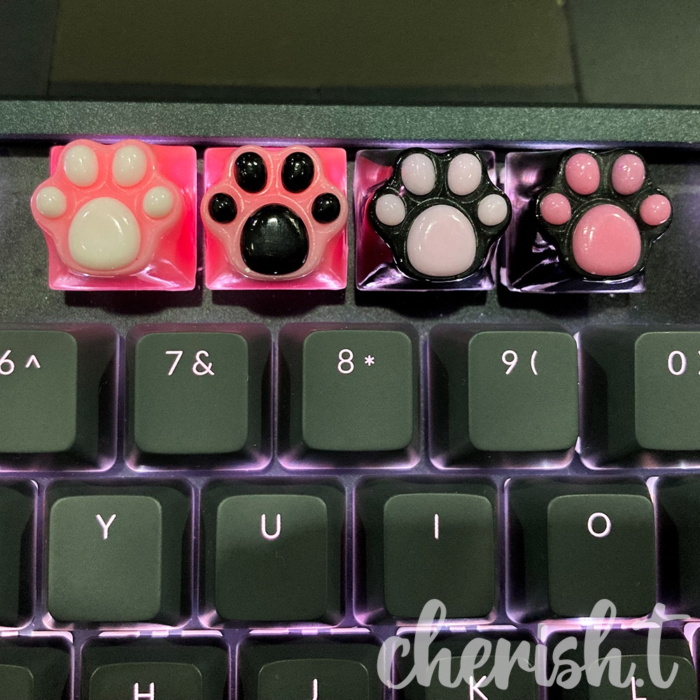 ภาพสินค้าคีย์แคปอุ้งมือแมว คีย์แคปเรซิ่นแมว (Cat's Paw Resin Keycaps), resin keycap จากร้าน cherish.t27 บน Shopee ภาพที่ 3