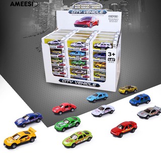 Ameesi การสุ่มแบบสุ่มสีรถโมเดลของเล่นเด็กเด็กรถของเล่นการ์ตูน