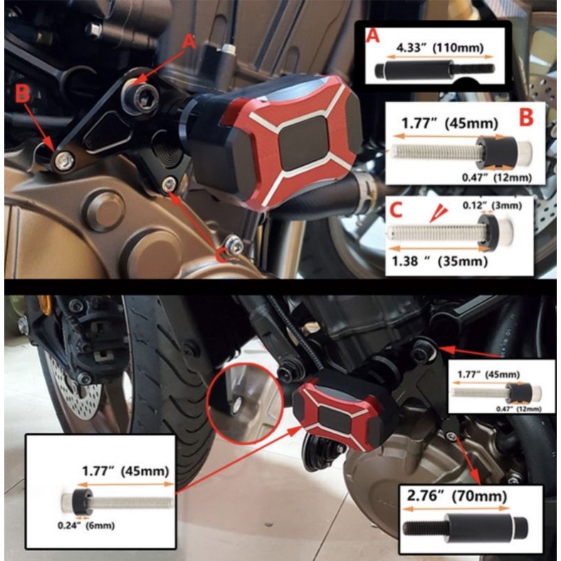 กันล้มcb650f-กันล้มcbr650f-กันล้มcb650r-กันล้มcbr650rงานcnc