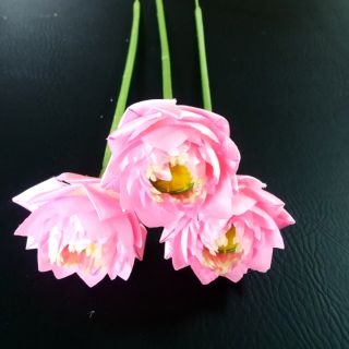 ดอกบัวประดับดาวสีชมพูอ่อน แพค 3 ดอก