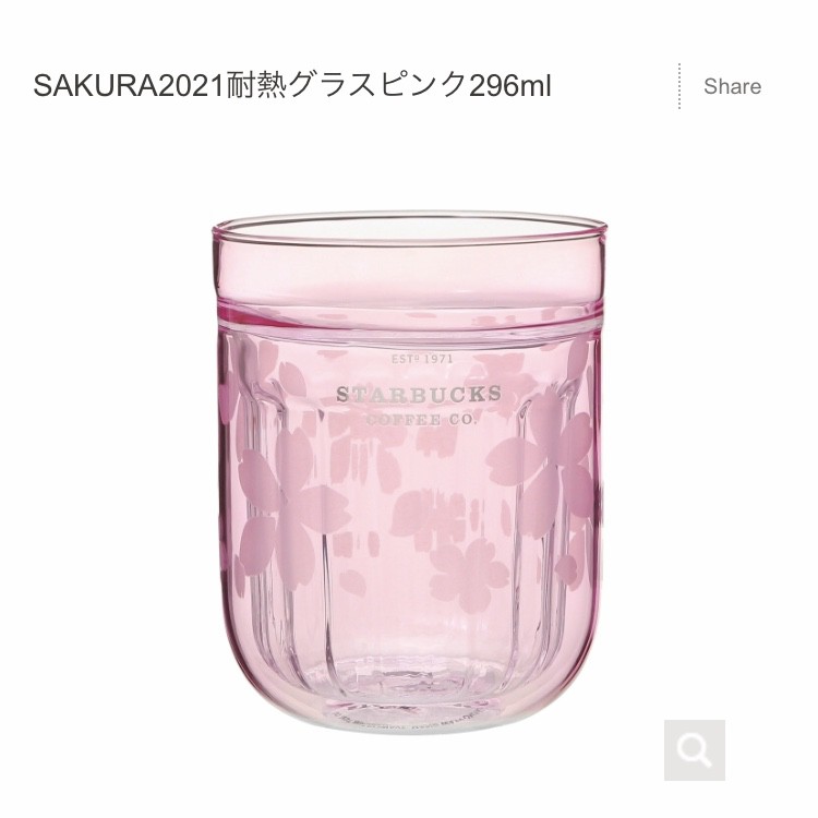 พร้อมส่ง-starbucks-sakura-2021-heat-resistant-glass-pink-ขนาด-296-ml-จากญี่ปุ่น