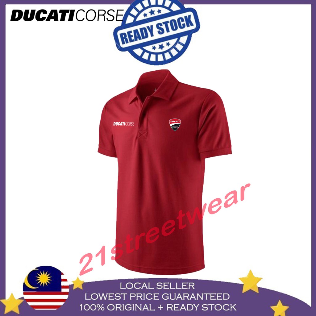 ducaticorse-เสื้อยืดโปโล-ผ้าฝ้าย-1oo