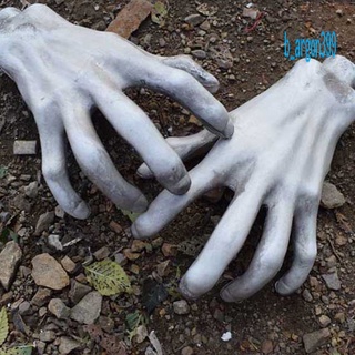 【AG】2Pcs Artificial Creepy Plastic Hands Bar Haunted House Decoration Halloween Prop