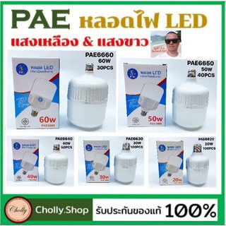cholly.shop PAE หลอดไฟLED ทรงกระบอก 30-40-50-60W หลอดไฟLED ขั้วE27 หลอด LED Bulb Light