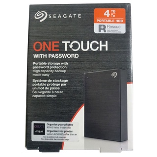 Seagate 4TB 2.5inch One Touch External Hard Disk with Password STKZ4000 (Black)