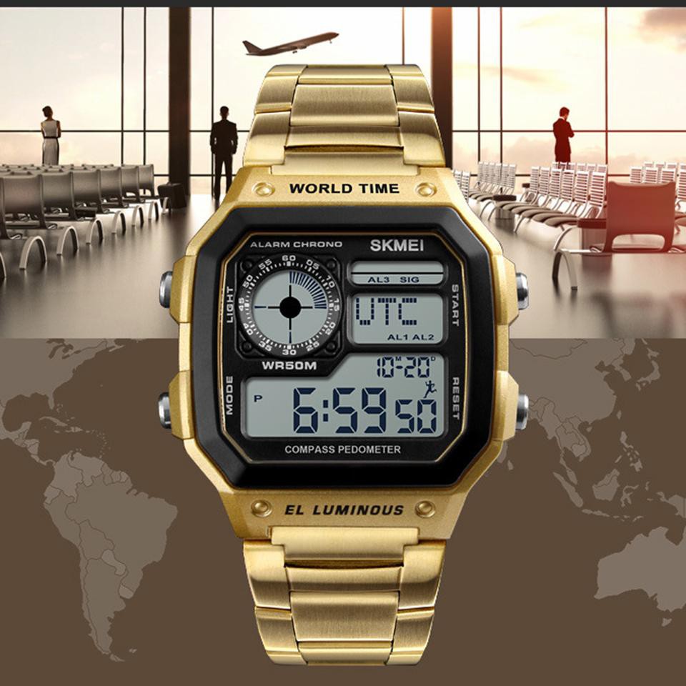 ภาพสินค้าSKMEI 1335 นาฬิกาข้อมือ นาฬิกาสปอร์ต นาฬิกากีฬา ระบบดิจิตอล กันน้ำ 100% จากร้าน more24store บน Shopee ภาพที่ 4
