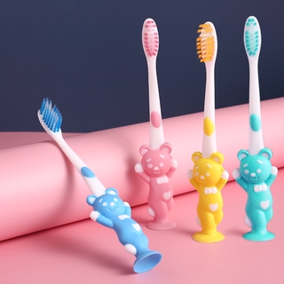 4Pcs แปรงสีฟันขนนุ่ม ลายการ์ตูนน่ารัก สำหรับเด็ก แปรงสีฟัน ใช้ได้ตั้งแต่ 2-15 ปี