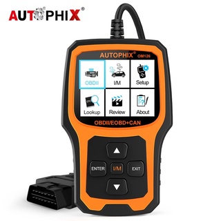 Autophix Om126P OBD2 เครื่องสแกนเนอร์วิเคราะห์เครื่องยนต์ OBD 2 สําหรับ EOBD JOBD OBD II