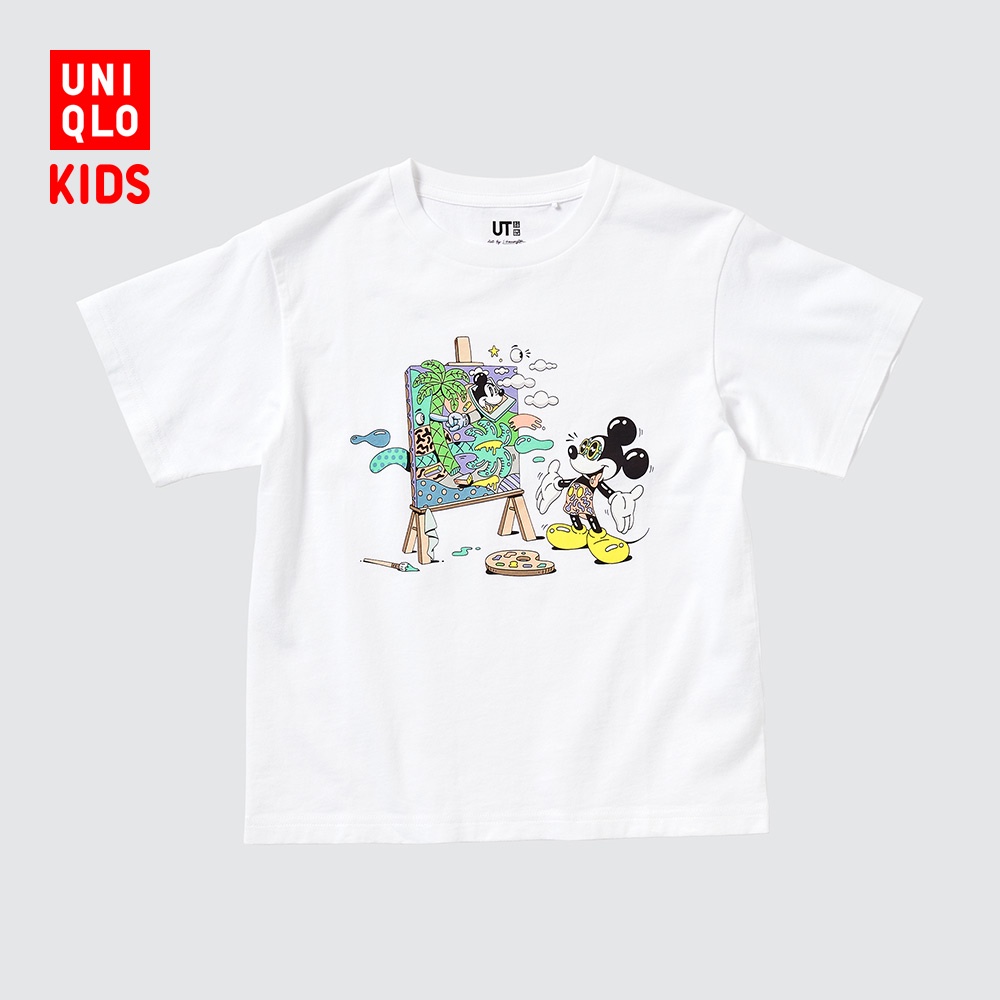 uniqlo-ut-เสื้อยืด-พิมพ์ลาย-mickeyfriends-สําหรับเด็กผู้ชาย-และเด็กผู้หญิง