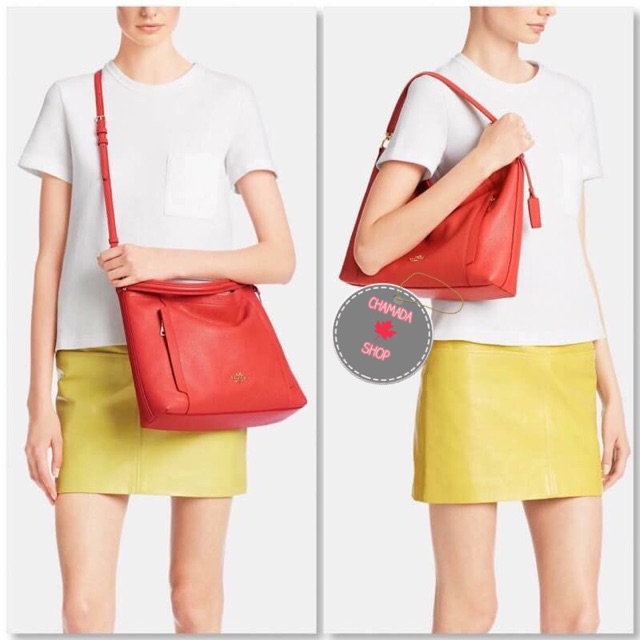 coach-กระเป๋าหนังสีแดง-true-red-อะไหล่ทอง