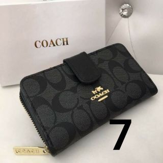 💝 กระเป๋าสตางค์ Coach สองพับ ขนาด 6 นิ้ว กระเป๋าสตางค์ใบกลาง