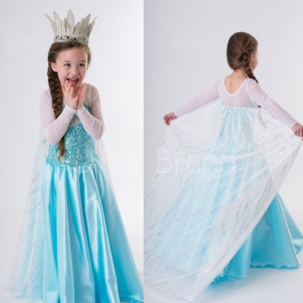 ภาพหน้าปกสินค้าโค้ด URAA10JUNL ลด10% เมื่อซื้อ 999บ. ( ส่งฟรี/พร้อมส่ง ) ชุดเจ้าหญิง ชุดเด็ก Princess Dress รุ่น Long Dress (Blue)