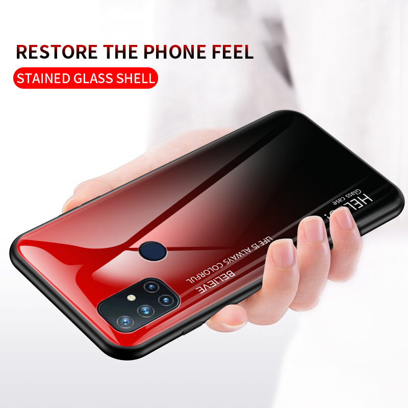 เคสโทรศัพท์-oneplus-nord-n10-n100-5g-phone-case-glossy-gradient-colorful-tempered-glass-casing-soft-edges-back-cover-for-oneplus-nordn10-nord-n100-5g-เคส