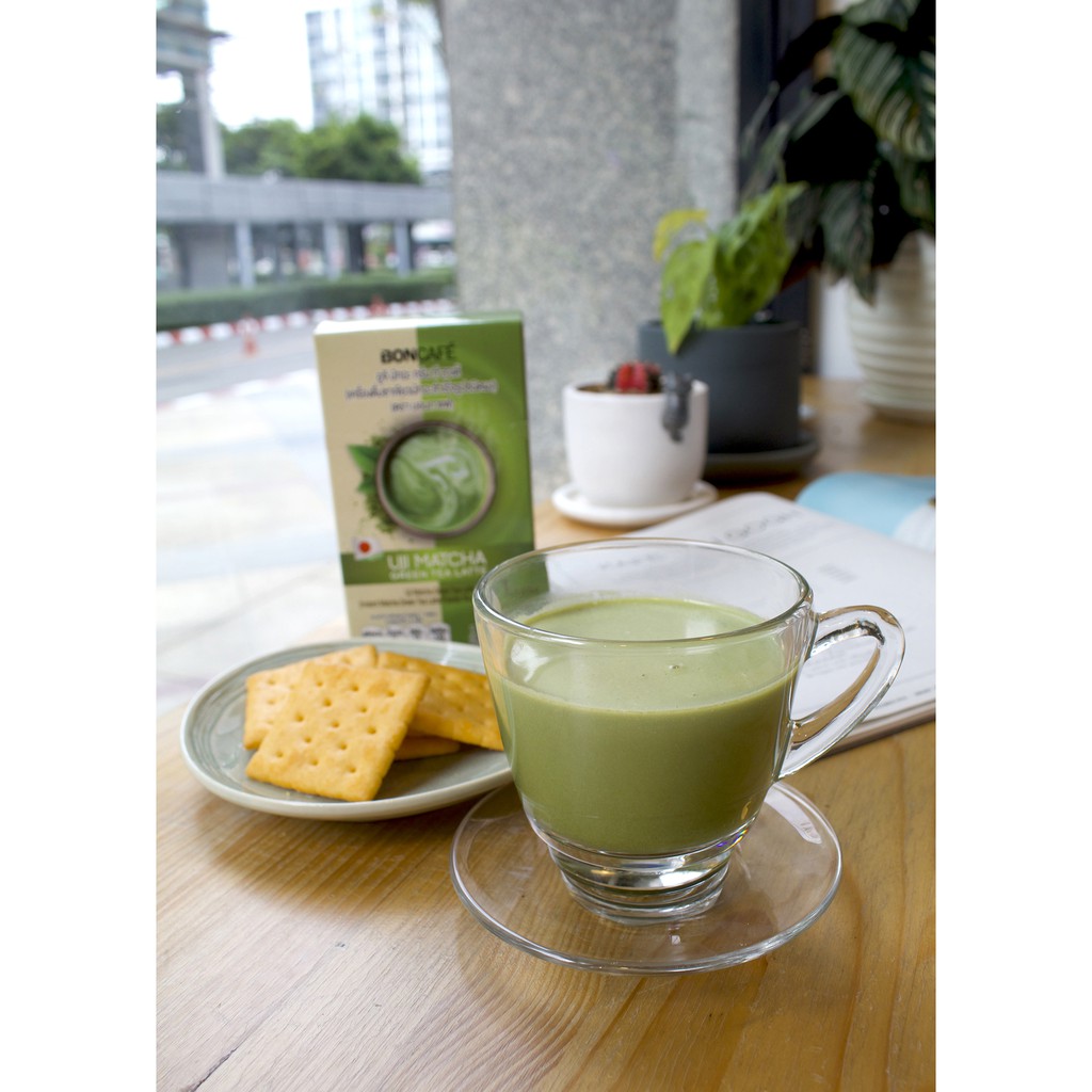 ภาพสินค้าBoncafe - Bontea Uji matcha latte Mix sachet 30g ชาเขียวอูจิมัทฉะลาเต้ สำเร็จรูป (ชนิดผง) แบบซอง 3 in 1 จากร้าน boncafe_thailand บน Shopee ภาพที่ 8