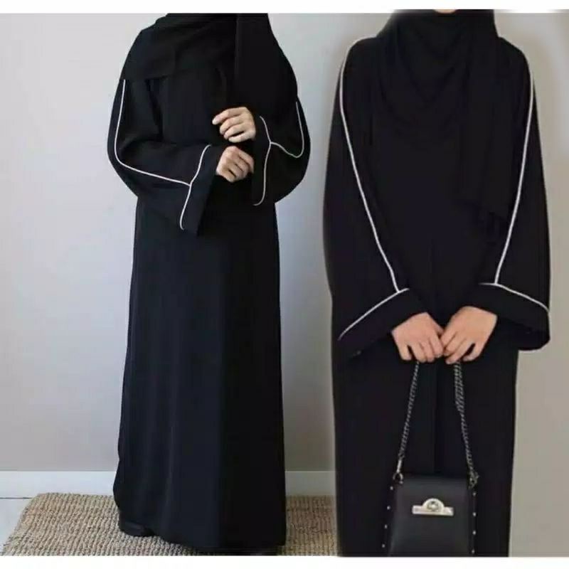 hitam-abaya-arab-abaya-list-abaya-polos-สีดํา-abaya-simple-abaya-turkey-abaya-couple-mom-n-kids