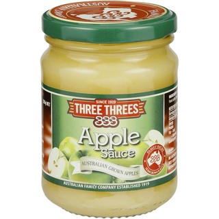 THREE THREES Apple Sauce 250 g. ซอสแอปเปิ้ลแบบบดละเอียด จากประเทศออสเตรเลีย [TR01]