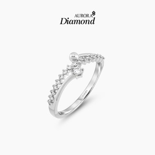 Aurora Diamond แหวนเพชรแถว Twist Collection (White Gold)