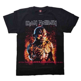 Tee เสื้อวง Iron Maiden rock T-shirt เสื้อวงร็อค Iron Maiden เสื้อยืดวงร็อค