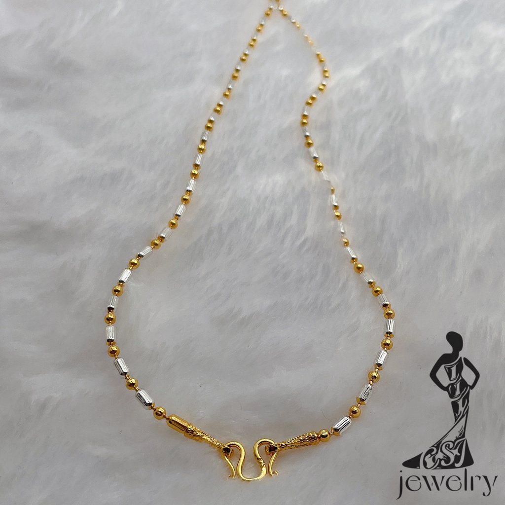 csj-jewelry-สร้อยเส้นเล็กเป็นงานทองเหลืองไม่ลอกไม่ดำ-18k-18นิ้ว-925