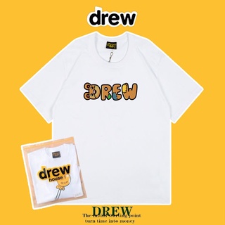 ราคาเสื้อยืดแขนสั้นลําลอง ผ้าฝ้าย พิมพ์ลายตัวอักษร Drew Justin Bieber สําหรับผู้ชาย และผู้หญิงS-3XL